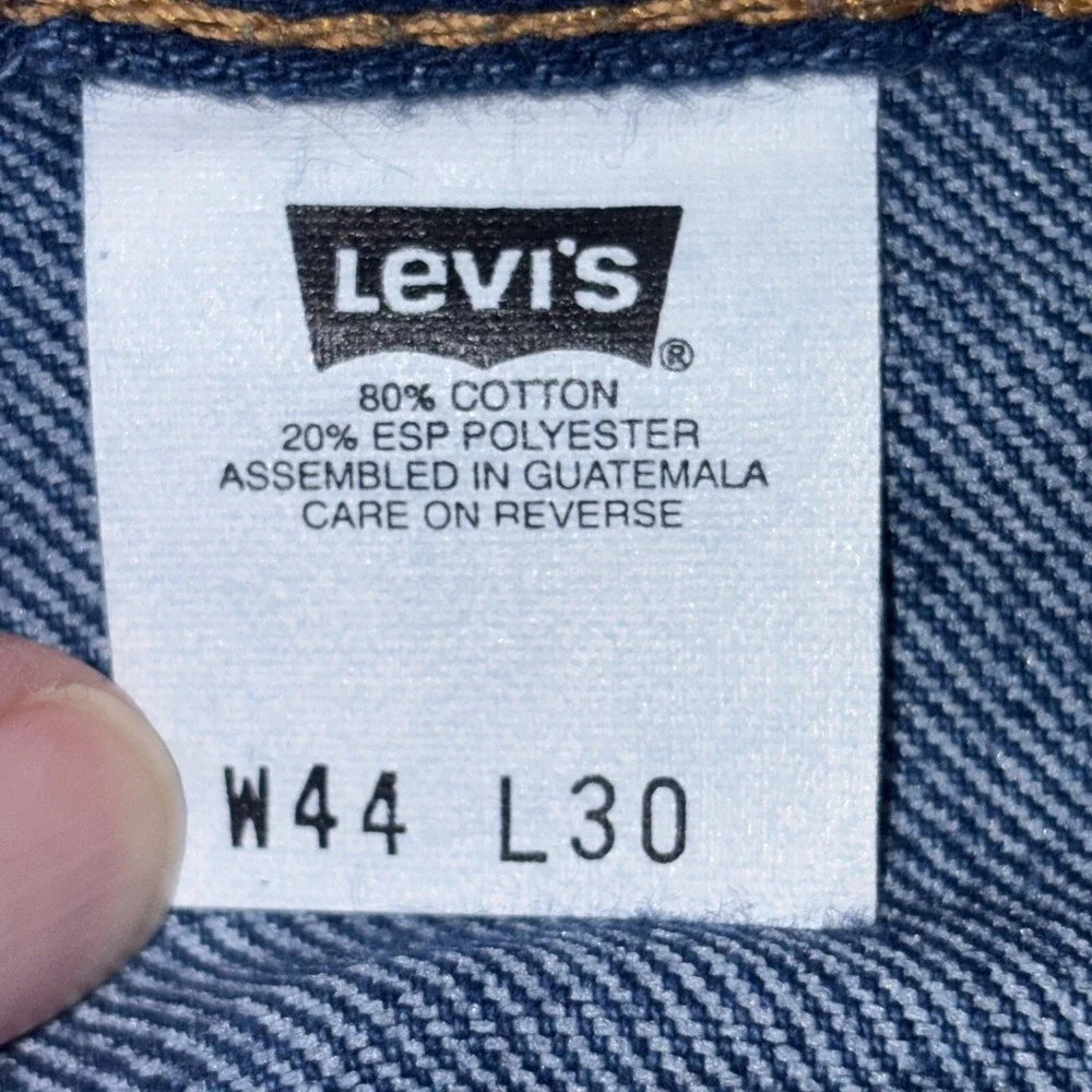 Vintage Levis Action Jeans Men Sz 44 x30 Dark Wash Denim Brown Tab NWT Deadstock